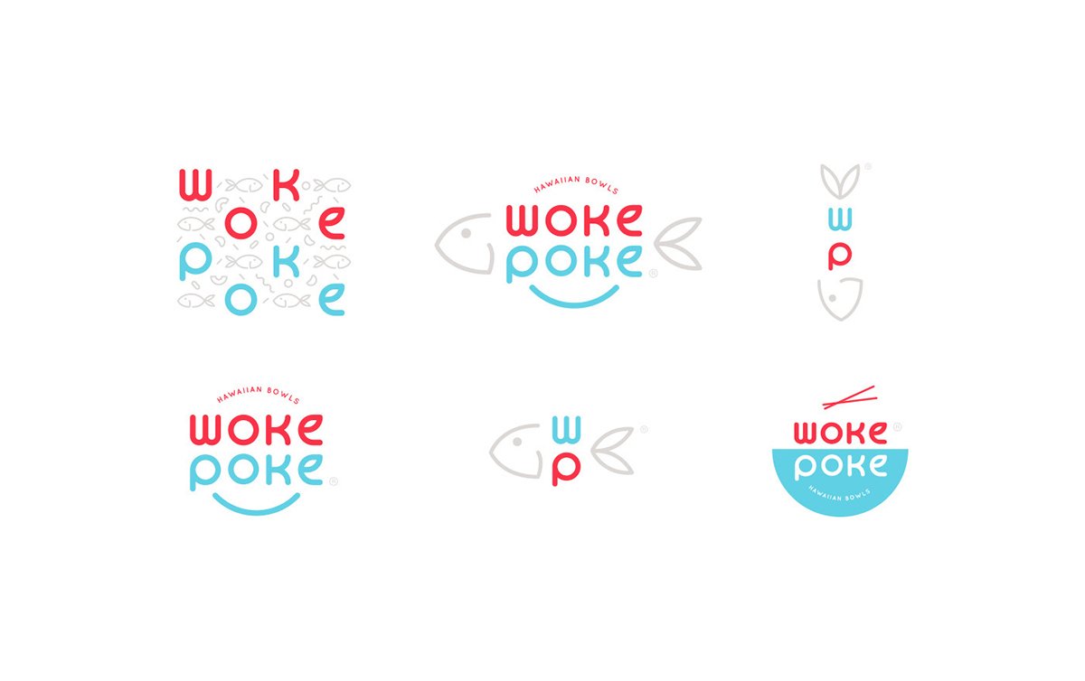 Woke Poke餐飲VI設計形象 深圳VI設計 深圳VI策劃 Woke Poke餐飲VI設計形象 標志設計