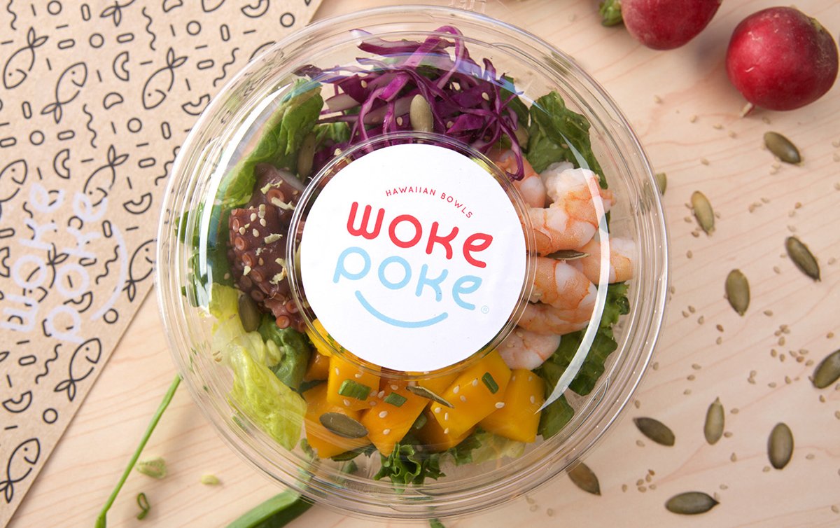 Woke Poke餐飲VI設計形象 深圳VI設計 深圳VI策劃 Woke Poke餐飲VI設計形象 標志設計